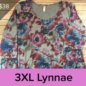 LulaRoe 3XL Lynnae Gray with Watercolor Floral